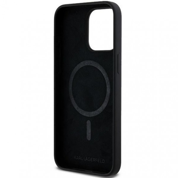  Чехол Karl Lagerfeld Silicone Choupette Head для iPhone 15|14|13 Black with MagSafe (KLHMP15SSCHPPLK)